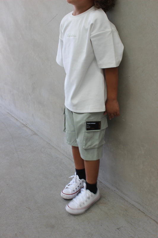 Cargo Short, Minimal, Streetwear, Shorts, Khaki, Black, Logo, Neutral
