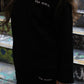Black ribbed 'the minis.' matching long-sleeve top and pants set for kids