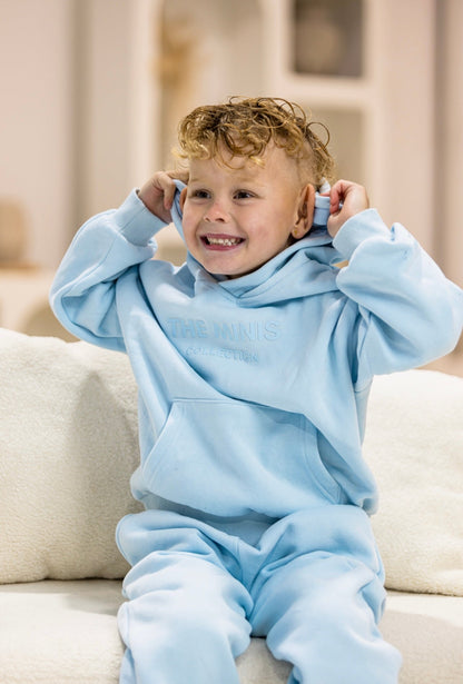 Soft, Cotton, Hoodie, Jumper, Winter, Warm, Buttery soft, Unisex, Neutral, Essential, Cozy, Size 0-7 years, Blue, Sage