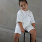 Neutral tshirt, Minimalist toddler tshirt, size 0-7 years, Mocha, Oatmeal, Ice White, Oversized, Soft-cotton, Essential